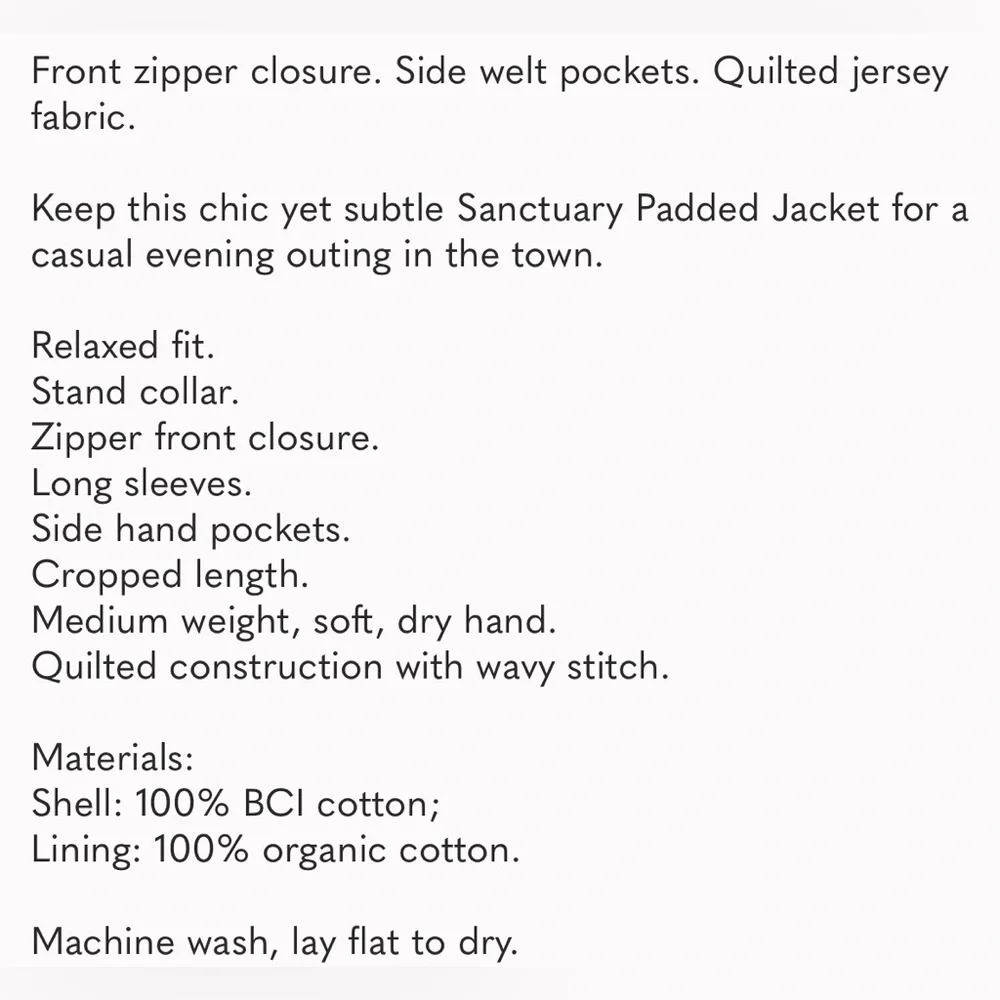 SOLD. Sanctuary The Weekend Padded Quilted Knit Jacket NWT Size M - Picture 6 of 7